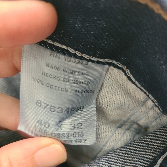 Rustler Classic Relaxed Fit Men's Denim Dark Blue Jeans Size 40x32 NWT - Picture 7 of 7